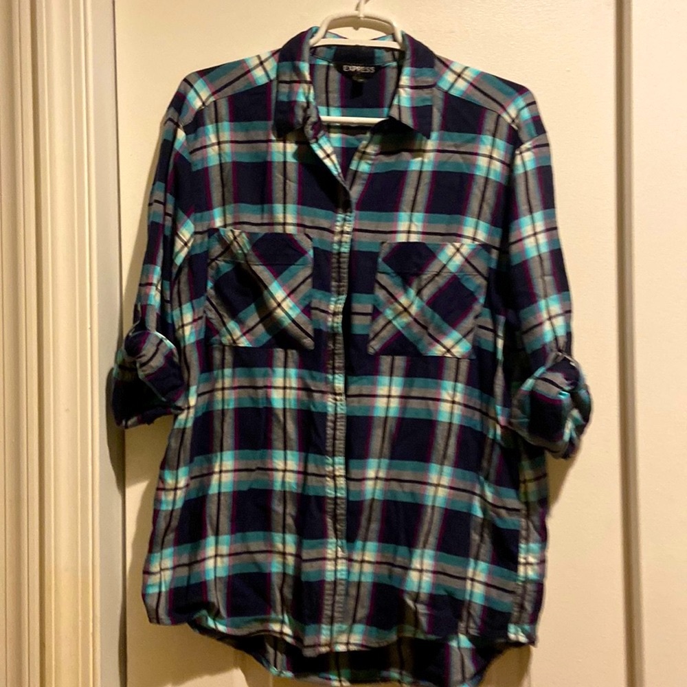 Express plaid button shirt
